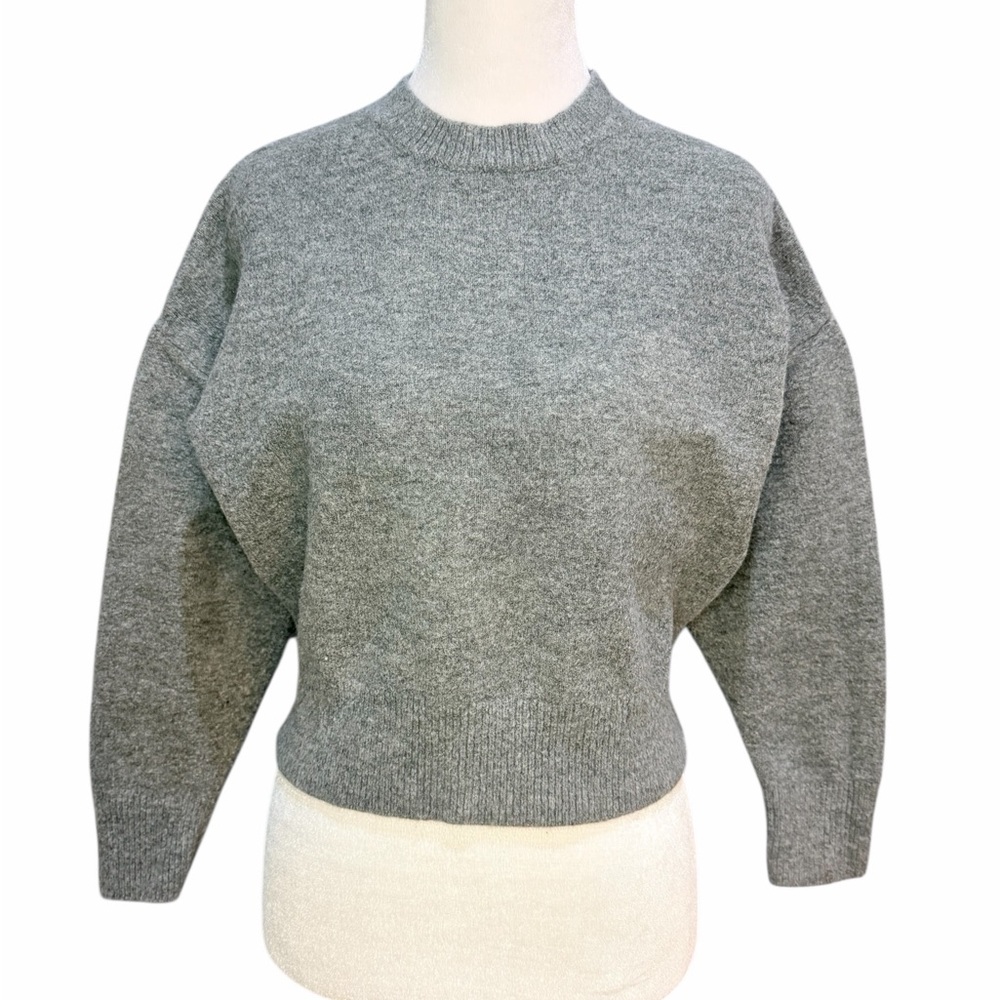Zara Gray Crew Neck Sweater